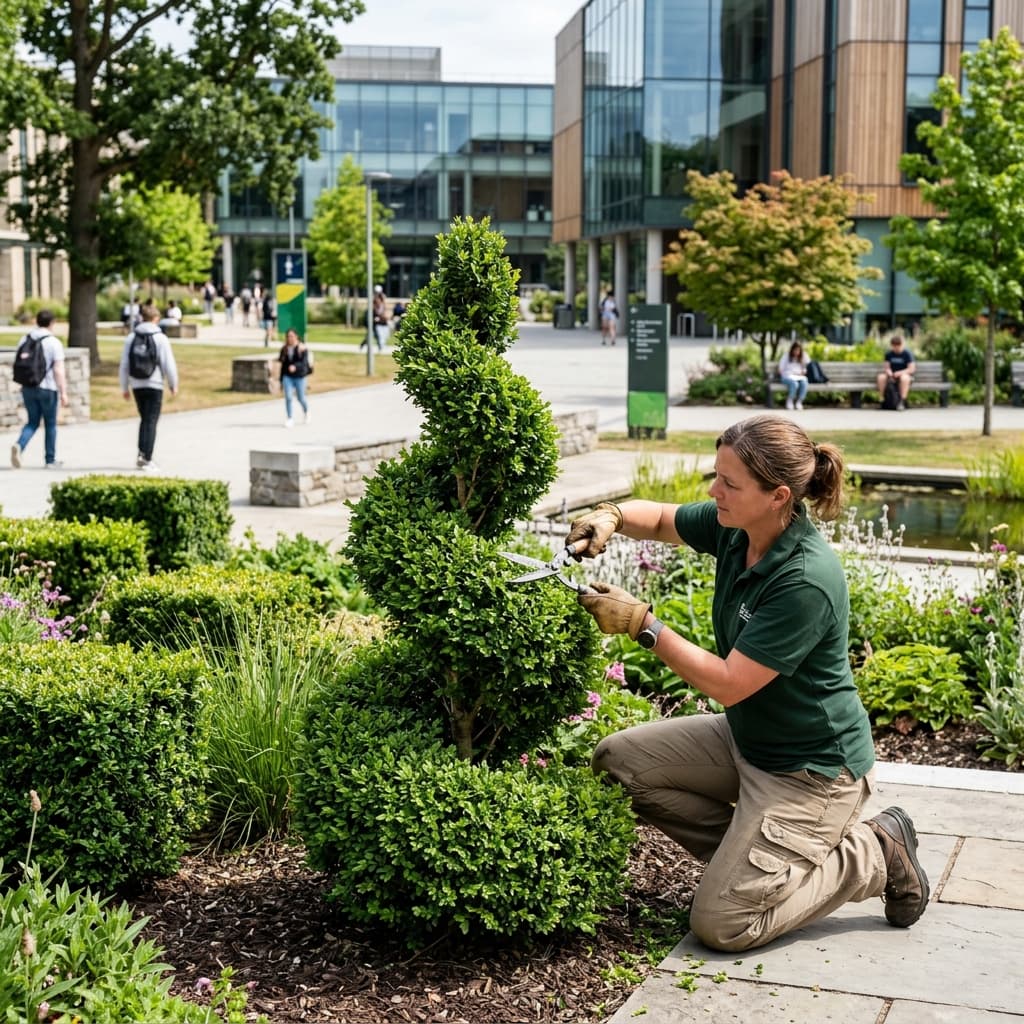 Giardinieri al lavoro a Grugliasco per manutenzione verde
