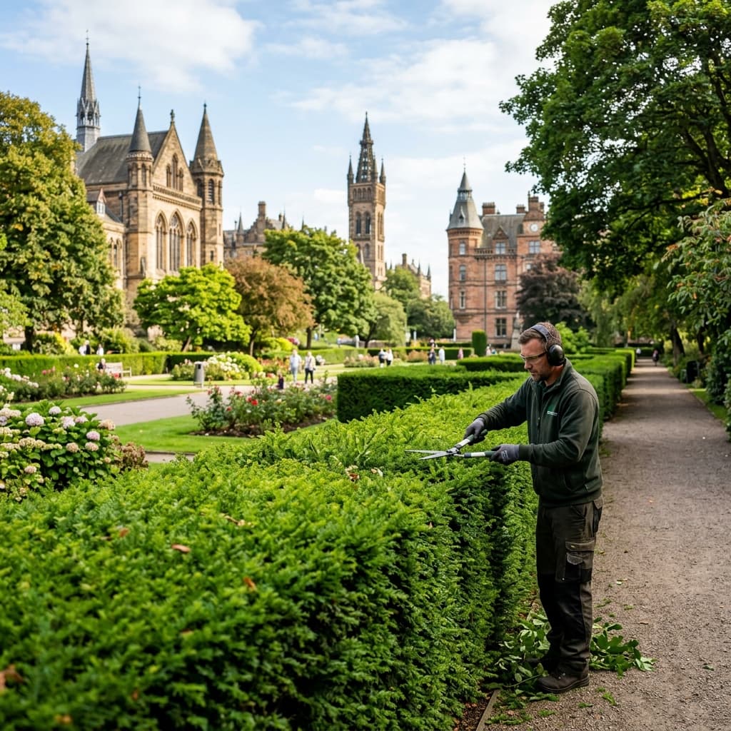 Giardinieri al lavoro a Torino per manutenzione verde
